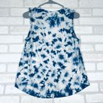 Lucky Brand  Women's Tank Top Blue Tie Dye Ruffle‎ Sleeveless Summer Size Small Photo 10