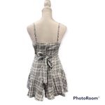HYFVE ‎ Black White Plaid Short Romper Exposed Midrif Size Small NWT Photo 5