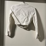 ZARA NWT white cropped striped blazer Photo 6