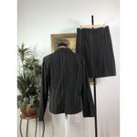 Romana Studio Women 2PC Skirt Suit 16 Long Sleeve Clueless Preppy Black 4 Button Photo 2