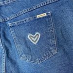 ZENA Vintage 90s 1990s 2000s y2k high waist jeans denim shorts 24 heart rhinestone Photo 4