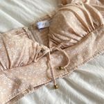 Petal and Pup Blush Bell Sleeve Front Tie Crop Top Photo 2