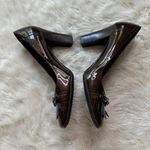 Anne Klein AK iFlex Shiny Brown Patent Leather Heels Women's 10M Photo 2