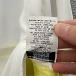 Cartise Long Sleeve V Neck Zipper Blouse White Yellow Semi Sheer Women's 4 Photo 5