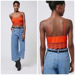 Topshop  Women's Crochet Trim Lace Bralette‎ Crop Top in Orange NEW Photo 1