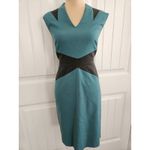 Antonio Melani Gray & Green Sheath Dress Sz 8 Career Business Photo 2