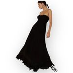 Free People  Adella Corset Maxi Dress Women’s Size Small Black Strapless Photo 11