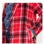 Old Navy NWT Soft-Brushed Overcoat Red Tartan size XL Photo 1