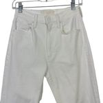 NWOT MOTHER High Waisted Rider Skimp Jeans Women's Size 25 White Cotton Blend Photo 2