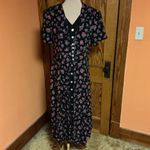 Vintage 90s floral layered maxi dress Black Size 16 Photo 7
