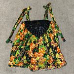 Free People  Bali Moroccan Floral Printed Tunic Tank Top Size S Photo 2