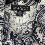 Ellen Tracy Linda Allard, , button‎ Down, paisley pattern blouse, Vintage,size 16 Photo 1