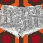 ✨ Exclusive Drop: Insight @ PacSun Aztec Print High Waisted Cheeky Denim Shorts Black Size 6 Photo 0