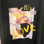 SheIn  It's Different Love Slogan Graphic Drop Shoulder Oversized Shirt Small Photo 5