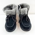 UGG  Diara Foldover Sherpa Ankle Boots Booties Black 7 Photo 4