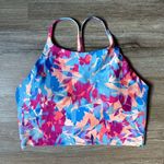 Old Navy  Womens Light Support PowerSoft Longline Sports Bra Size XL Multi Floral Photo 0