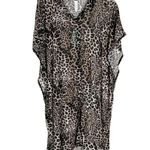 SEA LEVEL Wildside Mesh Beach Coverup Caftan Shirt Animal Print Size S NWT Black Photo 6
