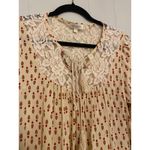 Velzera  Boho Lace Detail Bell Cuff Tie Top Mini Dress Small Cottagecore Festival Photo 4