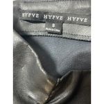 HYFVE Women's Black Faux Leather Vegan High Waist Ruched Pencil Mini Skirt Sz S Photo 5