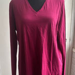 Eileen Fisher  Organic Cotton Slubby Jersey V-Neck Top medium workwear layered‎ Photo 0