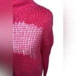 IRO  mohair & wool hot pink distressed turtleneck sweater Photo 9