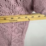 Torrid 1X Pink Crochet Knit Fringe Hem Cotton Sweater Boho Costal Cowgirl Layer Photo 5