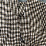 Brown Houndstooth Stretch Check Grunge Sexy Micro Mini Womens Skirt Size L Size L Photo 2