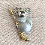 Vintage Koala Rhinestones Brooch Photo 0