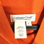 Coldwater Creek Large Silk Orange Sweater Vest Mockneck Ribbed Knit Retro 90s Photo 4