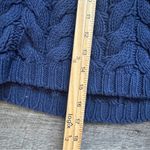 Free People  Womens Sandre Navy Knit Long Sleeve Pullover Sweater Size Small Photo 8