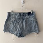 ZARA  Denim Jean Shorts Distressed Festival Style Button Fly Photo 3