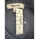 Madewell Linen Drop Shoulder Sweater in Blue Jay Size Medium NWT Coastal Drapey Blue Photo 9