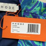 NWT Rhode Pia Mini Dress in Green and Blue Electric Moire Print, Size 0 Photo 6