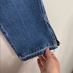 Loft Hamilton Modern Straight Leg Released Fringe Hem Medium Wash Jeans size 27 Photo 8