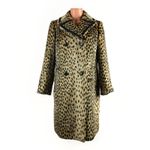 Vintage 60's 70's Leopard Faux Fur Coat Fits S Photo 1