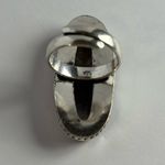 LARGE Fluorite Genuine Stone 925 Sterling Silver Ring Purple Photo 4