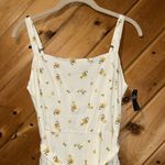 Hollister  white with dainty yellow flowers belted mini dress NWT Photo 3