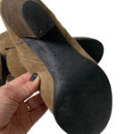 Clarks  | Size 7 | Brown Suede Leather 2.5 inch Stacked Block Heel Ankle Booties Photo 4