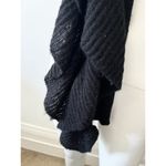 Vintage Renoma Paris Back Ruffled Infinity Long Knit Scarf Cape Vest Black Photo 7