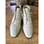 New York Transit Vintage NY Transit Women’s Ivory Genuine Leather Made In Brazil Lace Up High Top Photo 1