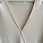 Anthropologie  Twofer Faux-Wrap Sweater Blouse with Lace Puffed Sleeves, Size S Photo 9