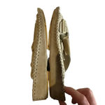 La Plume Jen Sandals Sze 38 (7.5) Italian Leather Neutral Comfort Tan Photo 5