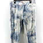 EV1 Jeans Alex Relax Vintage 10 Tie Dye Blue White Denim Stretch Distressed Boho Photo 1