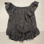 Anama USA Anama Grey Cropped Button Up Sleeveless Blouse - Small - NWOT Photo 1