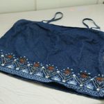 Tommy Hilfiger Women’s Denim Cami Tank Top Embroidered Floral Y2K Size 6 Photo 0