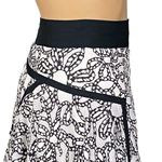 Zac Posen RARE black white pleated A-line skirt grosgrain trim Size 10 EUC Photo 3