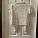 Cato White Open Front Short Sleeve Knit Cardigan Photo 6