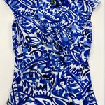 Ralph Lauren Lauren  Blue White Pattern Dress Size 4 Photo 6