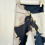 Noli  Yoga Geode Marble Gold Metallic High Waisted Leggings Size S Photo 2