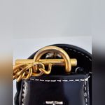 Tory Burch  Robinson Navy Leather & Printed Canvas Shoulder Bag Photo 12